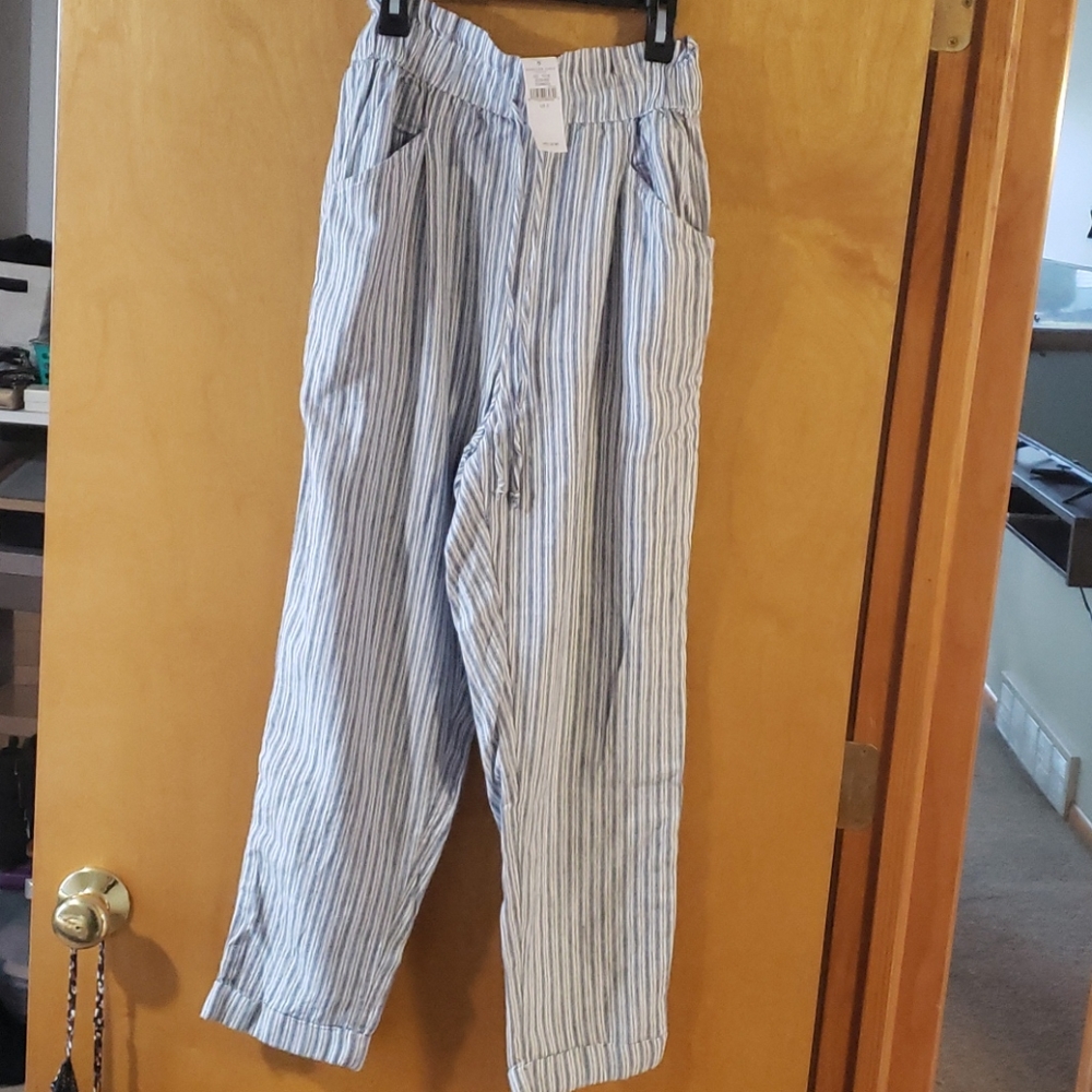 High waist cropped pants